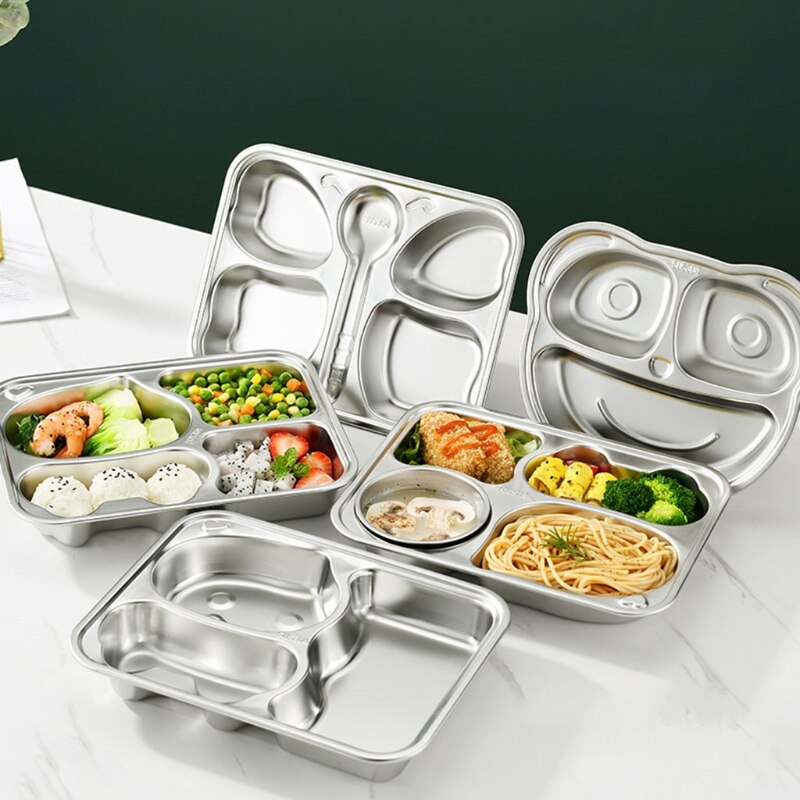 Sections Dinner Plates for Adults Kids Picky Eaters Campers and Portion Control Mes Trays Household Kitchen Restaurant