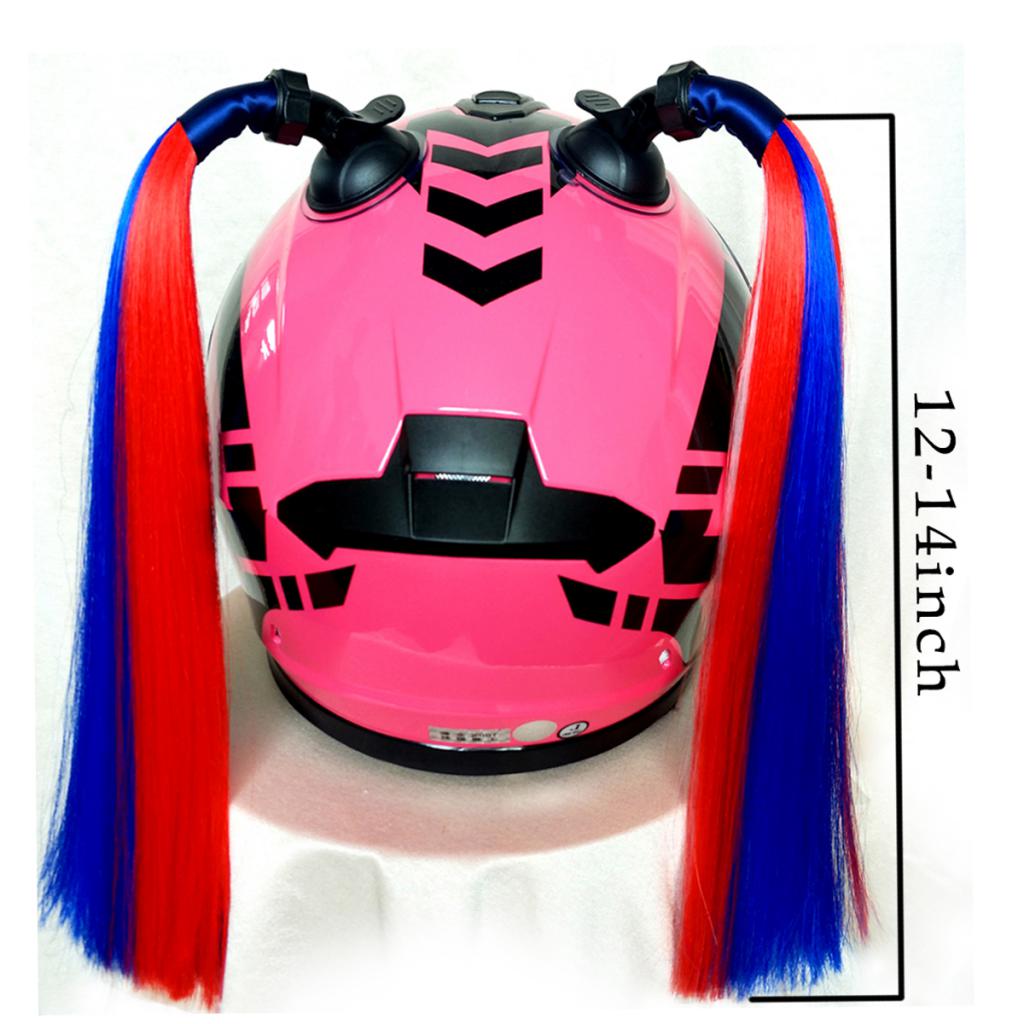 Helm Pigtail Motorhelm Paardenstaart Fietshelm Pruik Haar Staarten