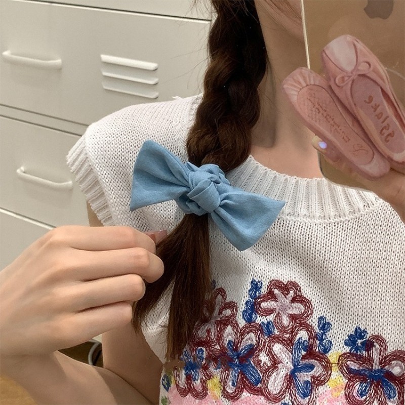 AISHG-coleteros coreanos con lazo para el pelo para mujer, cinta larga elástica para el pelo, lazos para cola de caballo, accesorios para el cabello para niña