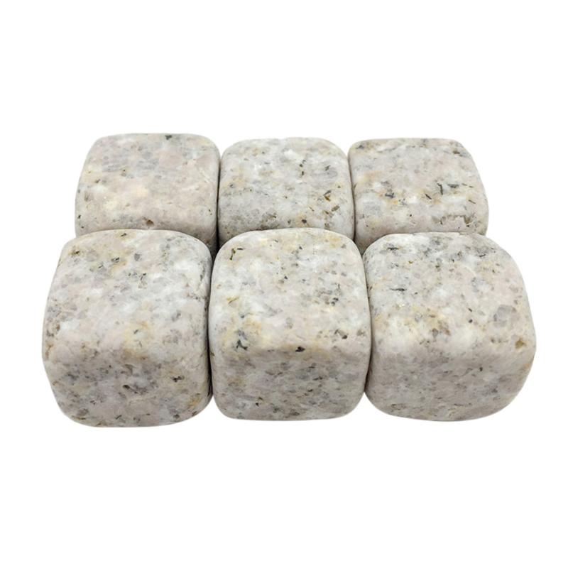 6pcs/Set Natural Whiskey Stones Set Sipping Ice Mold Whiskey-Stones Whisky Rock Cooler Party Wedding Barware Bar Tool