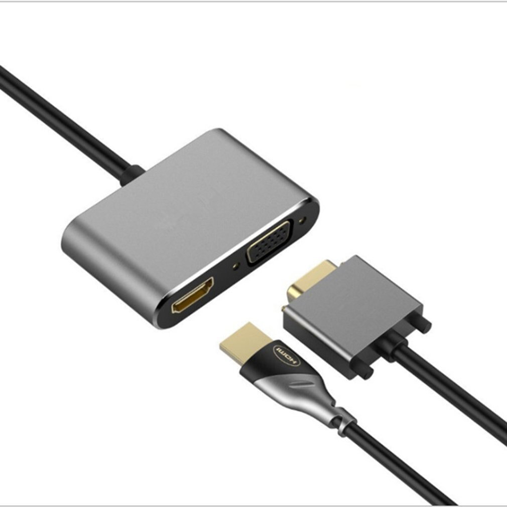 Tipo c para hdmi vga adaptador 4k tipo c USB-C hub conversor de vídeo adaptador para macbook usb 3.0 docking station