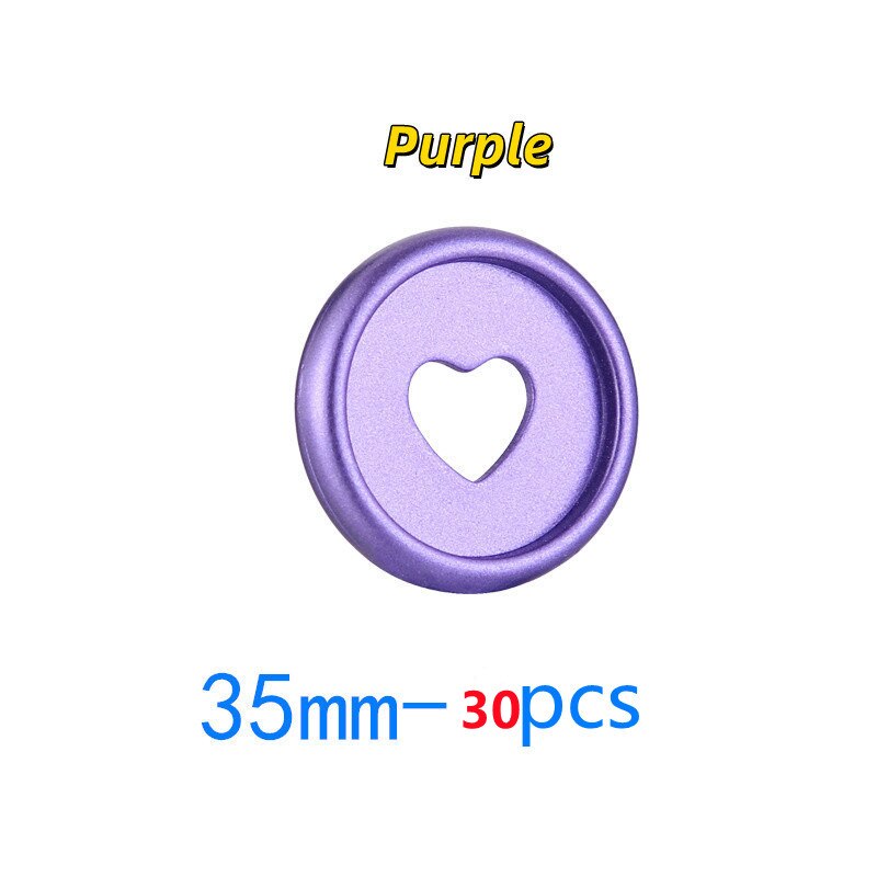 Loose Leaf Binder Rings - 30pcs - Mushroom Hole Disc Buckle - 360° Foldable - Plastic - Office Supplies: 30pcs-purple