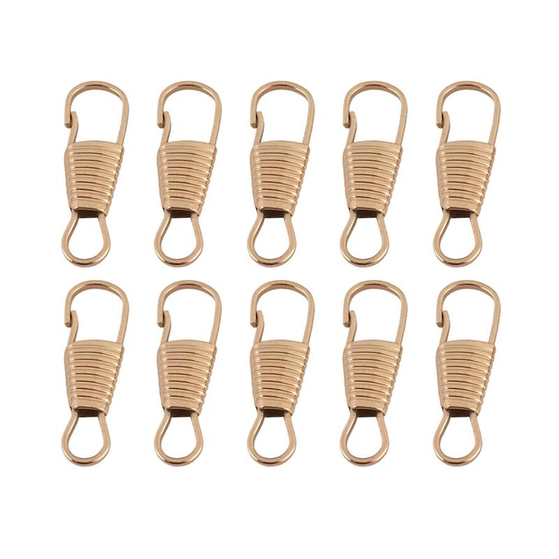 10Pcs Diy Rits Hoofd Bagage Kleding Schoenen Laarzen Rits Puller Afneembare Rits Trekt Multifunctionele Rits Accessoires: Light Golden