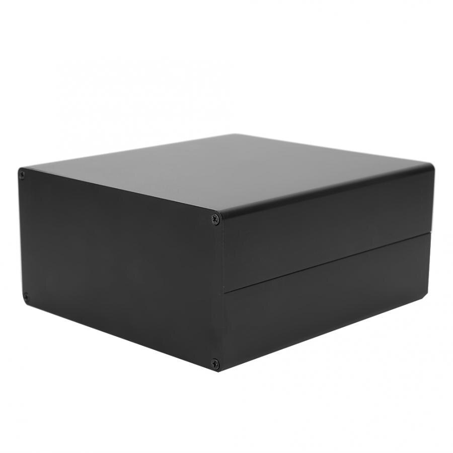 Caja de aluminio DIY, carcasa de proyecto electrónico PCB, carcasa de disipación de instrumentos, caja de conexiones 80x160x170mm, negro mate