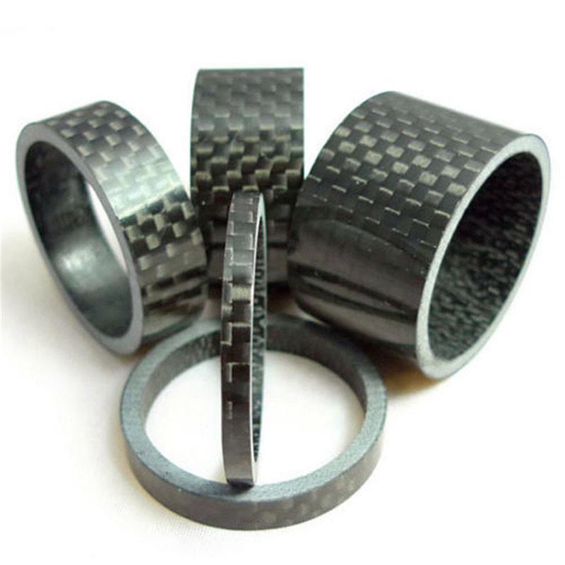 1/8 &quot; matt ud karbon sykkelavstandssett 3k blanke karbon avstandsstykker headset spacer mtb 3mm 5mm 10mm 15mm 20mm landeveissykkel avstandsstykker: 1 sett
