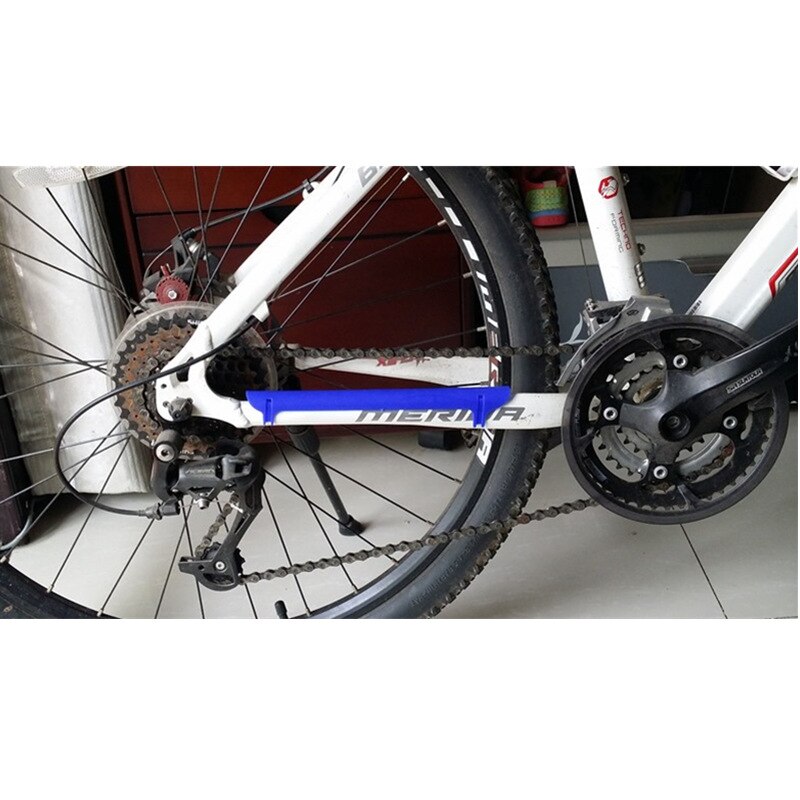 Road mountainbike mtb cykelstel kæde ophold beskyttet beskytter cykel cykel kæde vagt beskyttelse cykeltilbehør: Blå