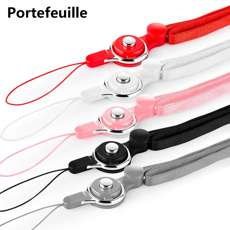 Portefeuille Detachable Cell Phone Neck Lanyard For iPhone 7 Plus 8 6S Samsung Xiaomi Strap Keys Mobile ID Badge Holder Keychain