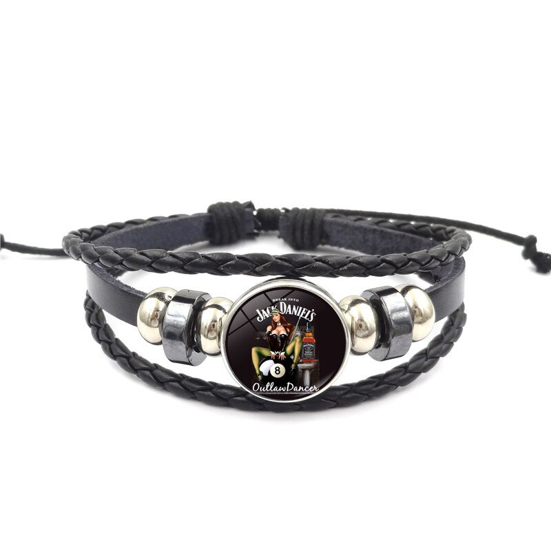 Products Accessories Jack Daniels Time Stone Braided Bracelet Retro Handmade DIY Beaded Bracelet Multilayer Hand Jewelry: Xswx1868 1