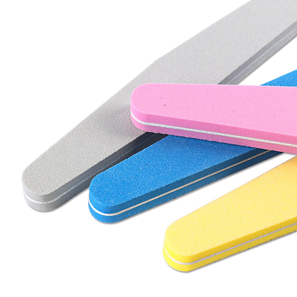 4 Uds limas de esmalte de uñas esponja para lijar 100/180 puntas de espuma amortiguadoras de uñas bloque accesorios de pedicura herramientas de manicura BEA45