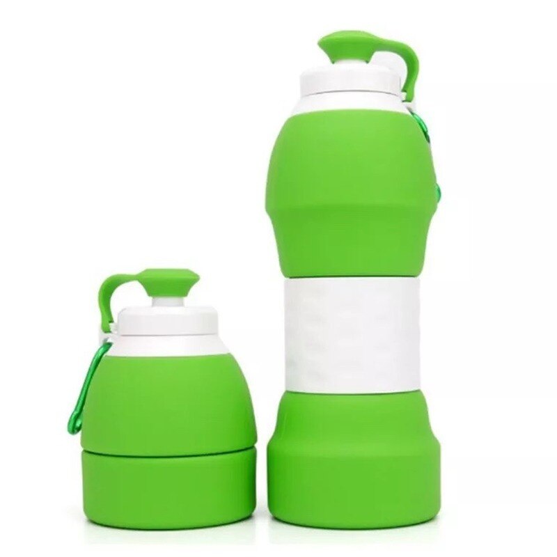 580ml udendørs rejse foldbar vandflaske silikone kop sammenfoldelig vandflaske mini sammenklappelige flaske vandflasker 3 farver