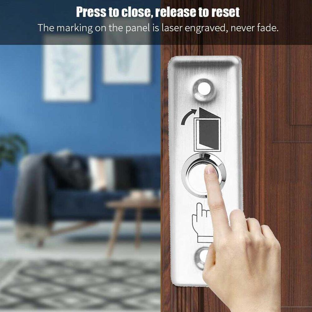 Exit Push Door Release Button Switch Stainless Steel Rectangle For Electric Magnetic Lock Door Access Control