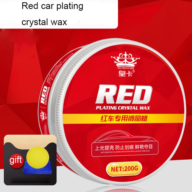 Auto Wax Polijsten Plakken Scratch-Reparatie Waterdicht-Verf Kristal Zorg-Waxen Carnauba Hoogglans Afwerking Pure Definition: Rood