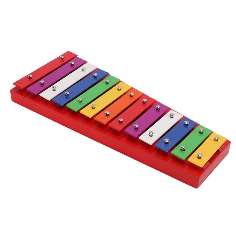 Wooden Glockenspiel Colorful Xylophone Aluminum+Birch for Creating Music