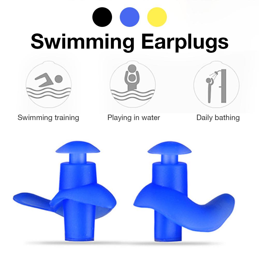 1 paar Weiche Wasserdichte Ohrstöpsel Tauchen Wasser Sport Schwimmen Zubehör Mit Lagerung Kasten Staub-nachweisen Ohr Silikon Sport Stecker