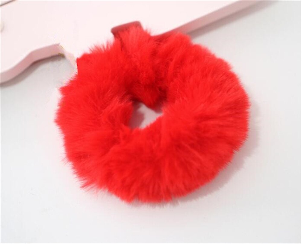 1 Uds., lindas bolas de pompón de pelo Harajuku, bandas de goma elástica para el pelo, accesorio Lolita B1302: red