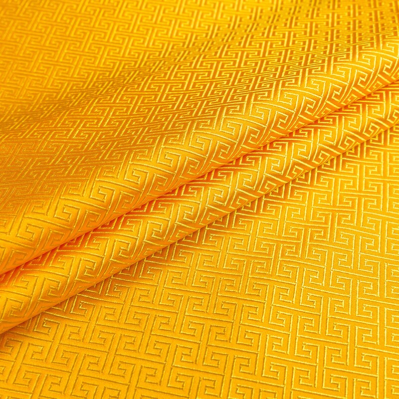 Kinesisk stil brokade jacquard satin stof materiale til syning cheongsam kimono og tasker til gør-det-selv: Jinhuangbense