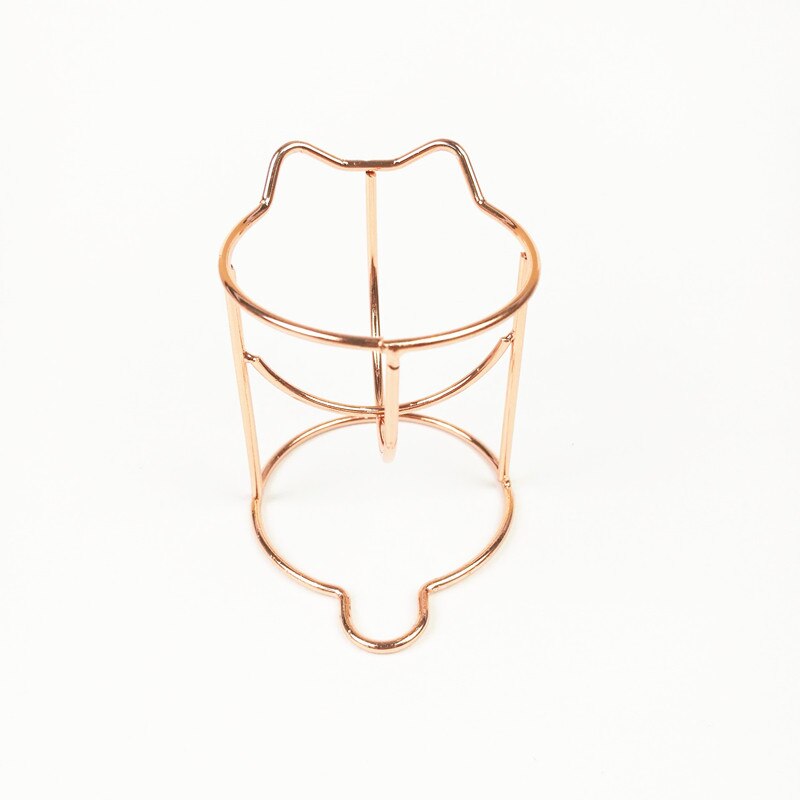 1pc sminke svamp kalebass pulver puff stativ egg pulver puff brakett boks tørketrommel arrangør skjønnhet hylle holder verktøy: rose gylden