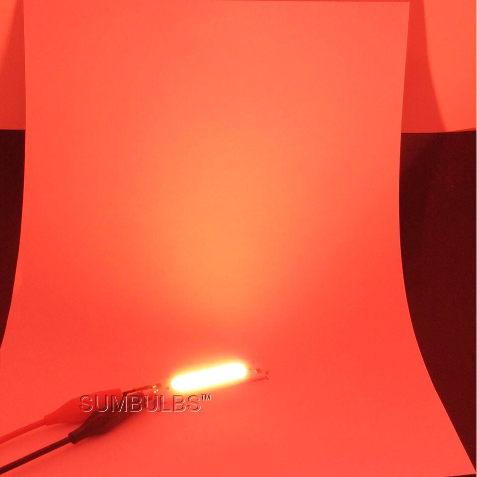 10pcs/lot COB LED Module White Yellow Orange Green Blue Red Purple 60x15mm 2W DC 12V DIY LED Chip Matrix Lamp Bulb 60MM Lights: Red  10pcs