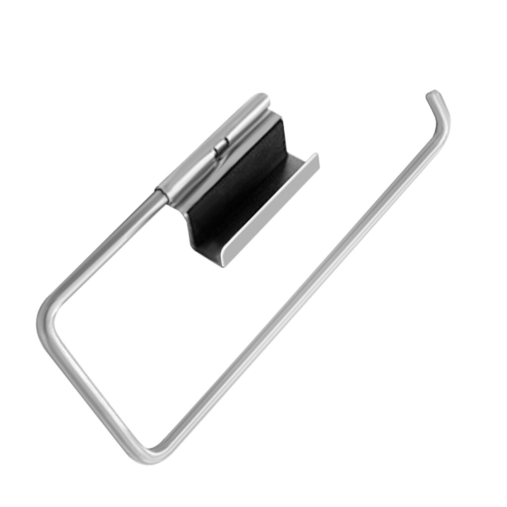 Over the Drawer Cabinet Door Paper Towel Roll Hanger Rack for Kitchen Bathroom Stainless Steel Hook