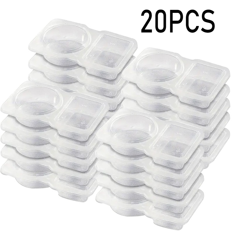 5/10/20PCS Dubbele Compartiment Kruiden Container met Deksel Draagbare Compartiment Snack Container Saus Bemonstering picknick Reizen: MEERDER