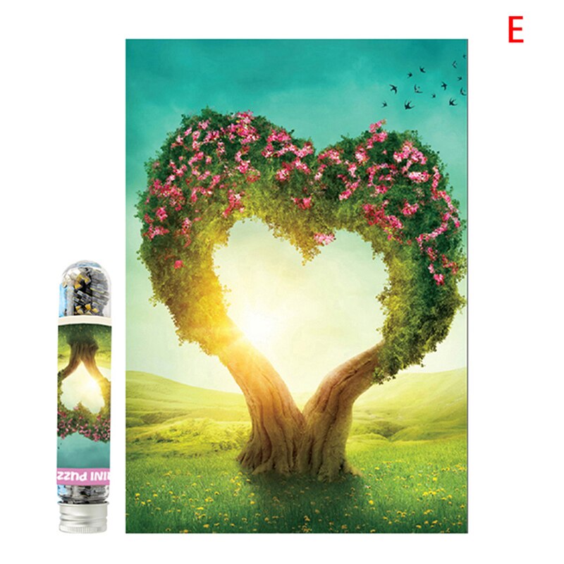 150 Piece Tube Mini Paper Puzzles Game for Children Adults Games Jigsaw: E