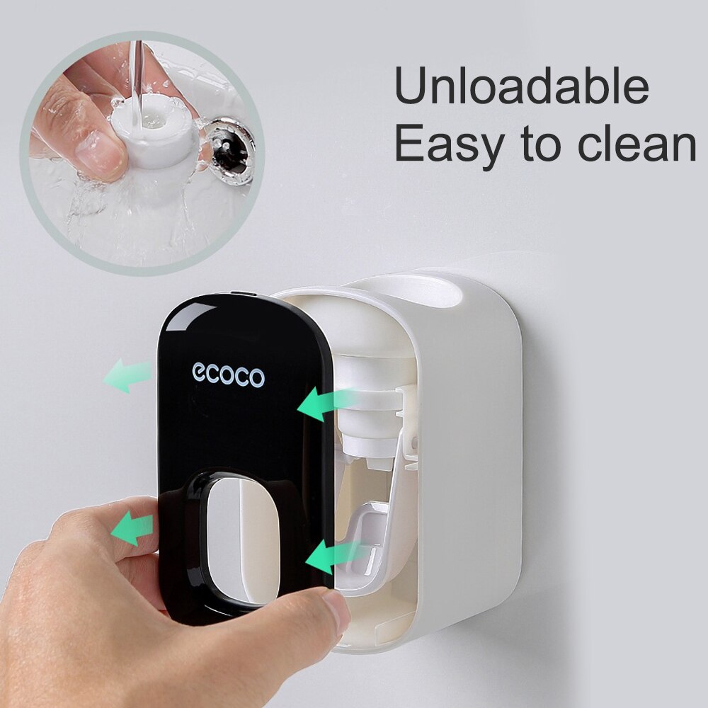 Automatic Toothpaste Dispenser Wall Mount Toothbrush Holder Bathroom Accessories Set Squeezer for Toothpaste Dispenser