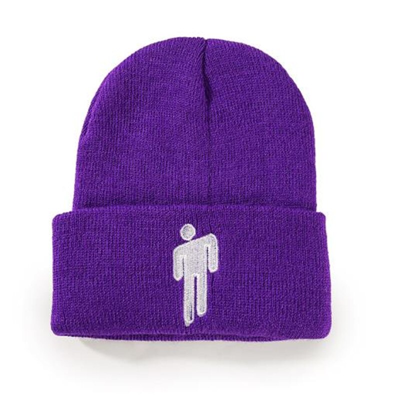 Mütze Deckel Gestrickte Hüte unisex Solide Hüfte-hüpfen Skullies 22 Farben draussen lässig Sport frauen Hütte Fan: LILA