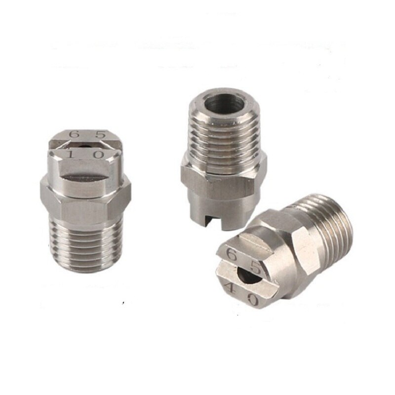 1/4 " rustfri stål v-stråle industriel ventilator flad sprøjtedyse, hvv hu jet flad ventilator sprøjtedyse, bilvask, sprøjtedyse