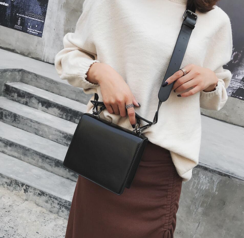 Sac à main rétro européen pour femmes en cuir PU, sac à main bonne , sacs Messenger à bandoulière de styliste,: Black