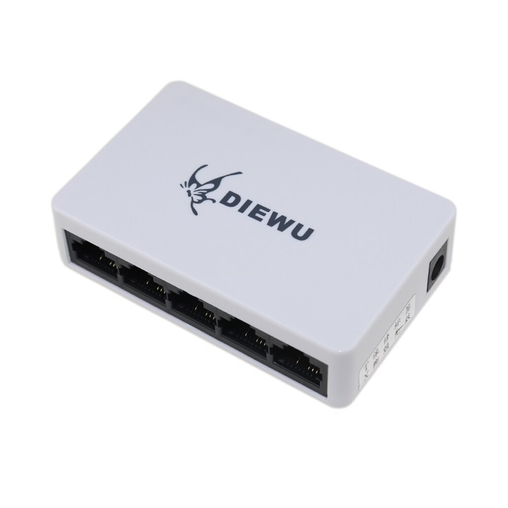 Zeadow 10/100Mbps 5 Port Fast Ethernet Lan RJ45 Network Switch Hub Desktop Unmanaged Ethernet Splitter Plug En spelen