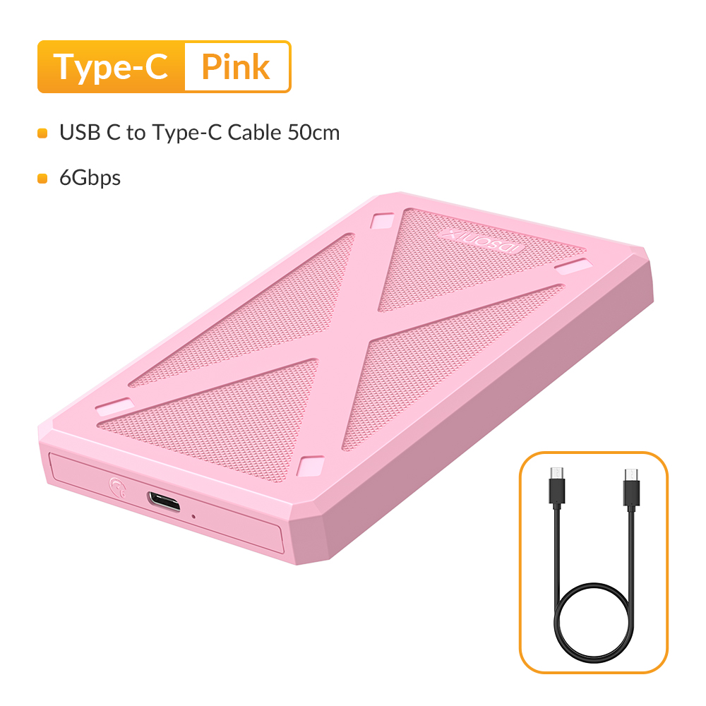 IDsonix-carcasa para disco duro SATA SSD de 2,5 pulgadas, USB tipo C a SATA3.0, 6Gbps, carcasa para disco duro externo para PC, portátil, almacenamiento de datos: Verde militar