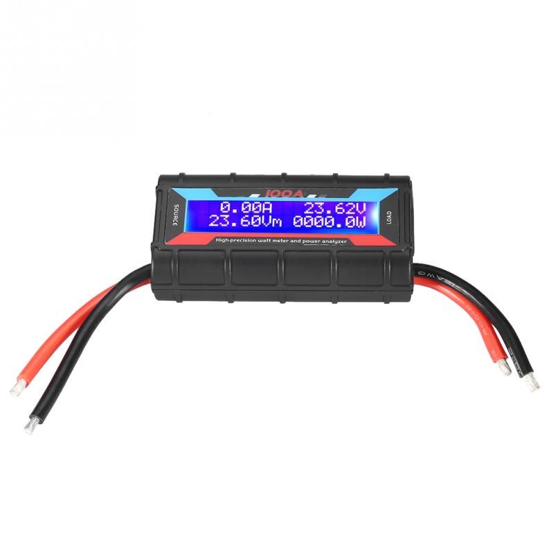 60v/100a digital wattmätare digital högnoggrannhet wattmätare effektanalysator rc volt amp meter lcd effektanalysator