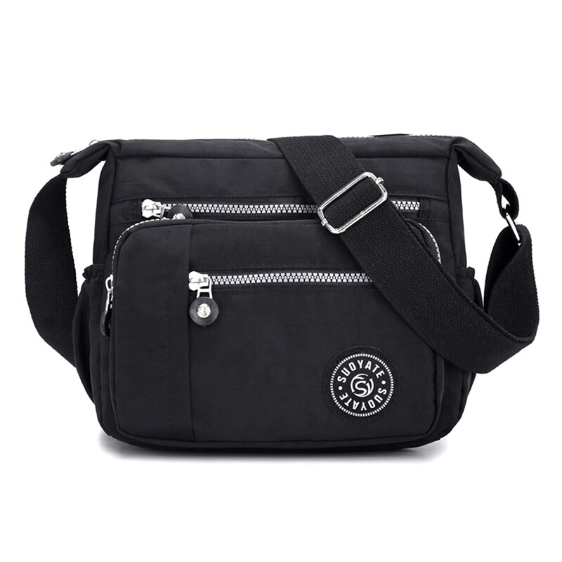 Vrouwen Handtassen Messenger Bag Waterdicht Doek Zak Goede Diagonaal Tas Schoudertas En Verzamelen Portemonnee: black