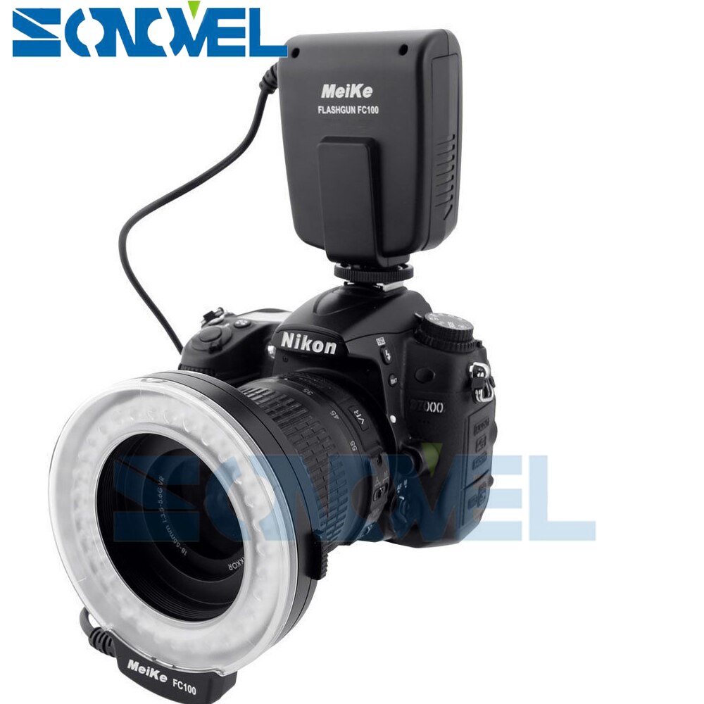 Meike led -makrorengassalamavalo fc -100 fc100 nikon  d4s d5 d3x d500 d600 d3400 d5600 d5300 d7500 d7200 d800 d810 d750 d3200: lle