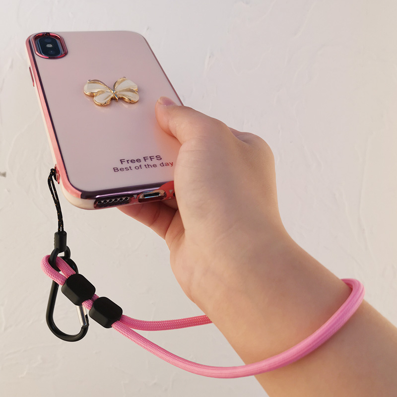 Cordón ajustable para teléfono móvil, cuerda corta tejida a mano, colgante para muñeca, funda universal antipérdida que combina con todo