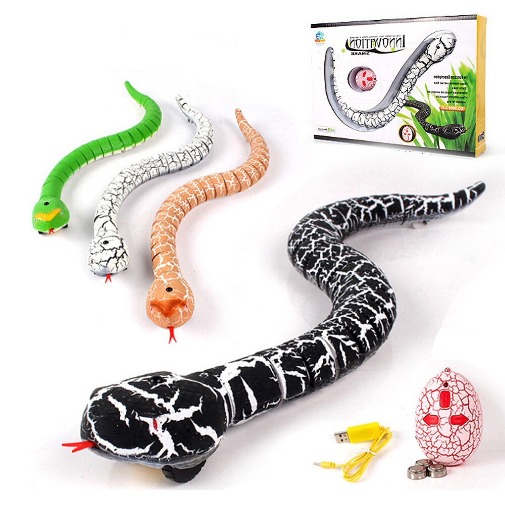 Afstandsbediening Robot Dier Speelgoed Realistische Rc Snake Naja Cobra Viper Infrarood Grappige Angstaanjagende Grappige Kerst Kids