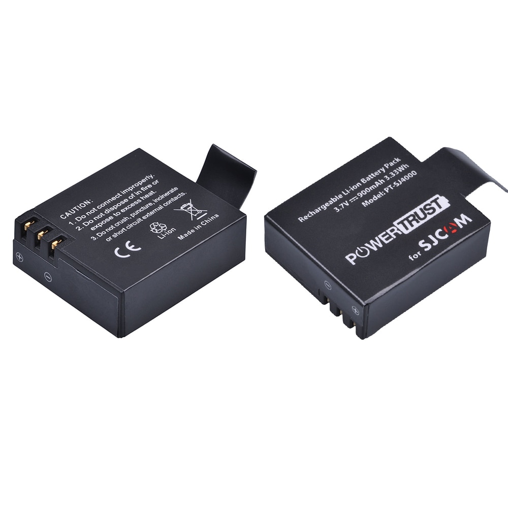 PowerTrust 4x SJ4000 batería PG1050 + LED 3 ranuras cargador USB para SJCAM SJ4000 SJ5000 SJ6000 SJ7000 SJ8000 SJ9000 M10 Cámara de Acción