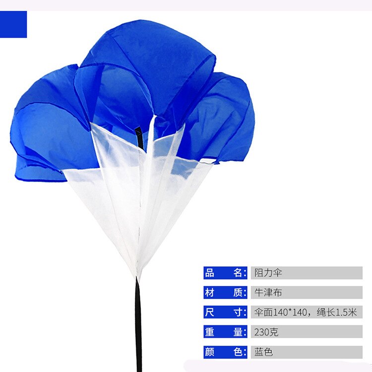 Track Field Training Speed Vertraging Parachute Slepen Resistenza Del Paracadute Kind Running Slepen Parachute Fitness Paraplu: blue