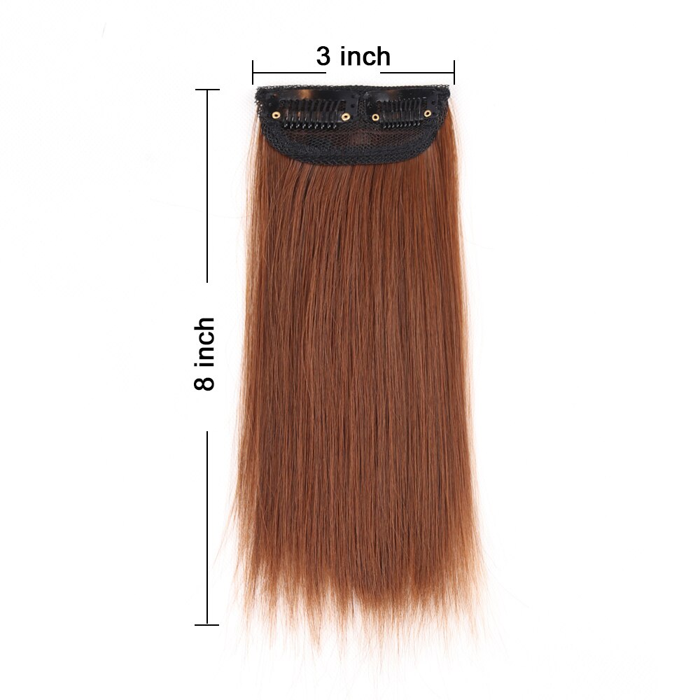 Mini Clip In Hair Pieces Clip In Hair Extensions For Short Hair Add Top/Side Volume Natural Hair Top Side Cover Hairpiece: P1B/27 / 1 PC