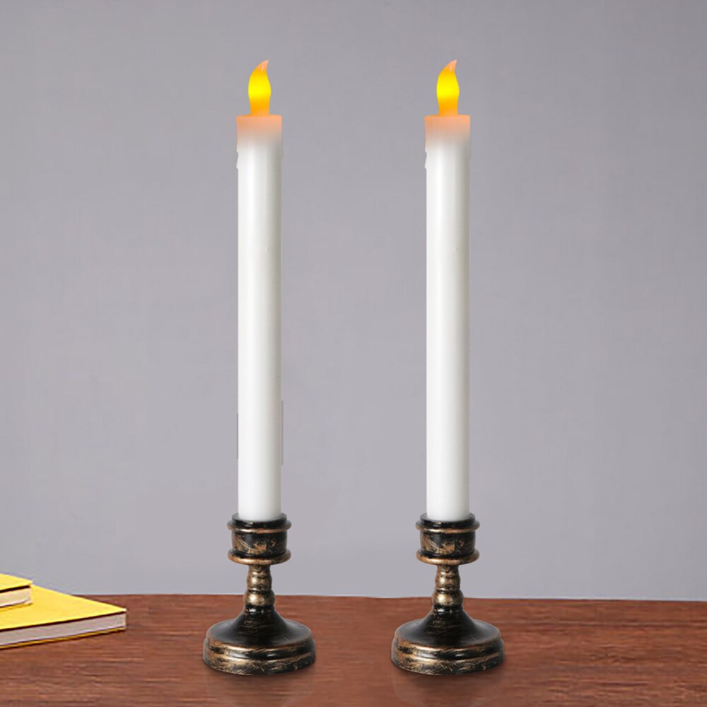 2pcs Electronic Candle Lamp LED Candle Light Church Flameless Candle Ornament