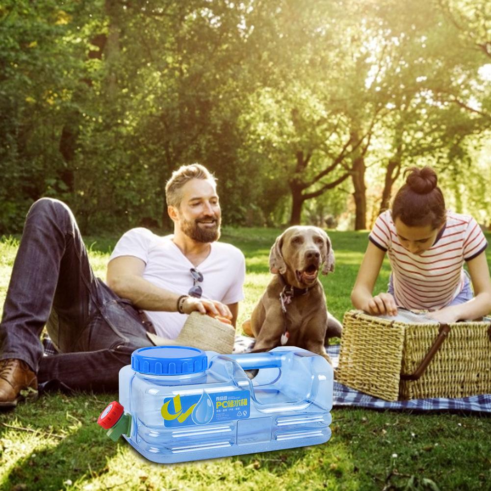 5L PC BPA-Free Reusable Plastic Water Bottle Gallon Replacement Water Bottle Snap On Cap Anti Splash Jug Container