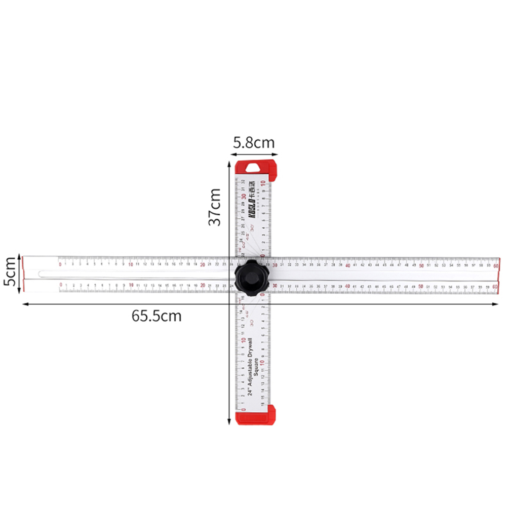 T-Shape Adjustable Angle Measure Ruler High Precision Protractor Adjustable Multifunction Measuring Tool Angle Measure Ruler