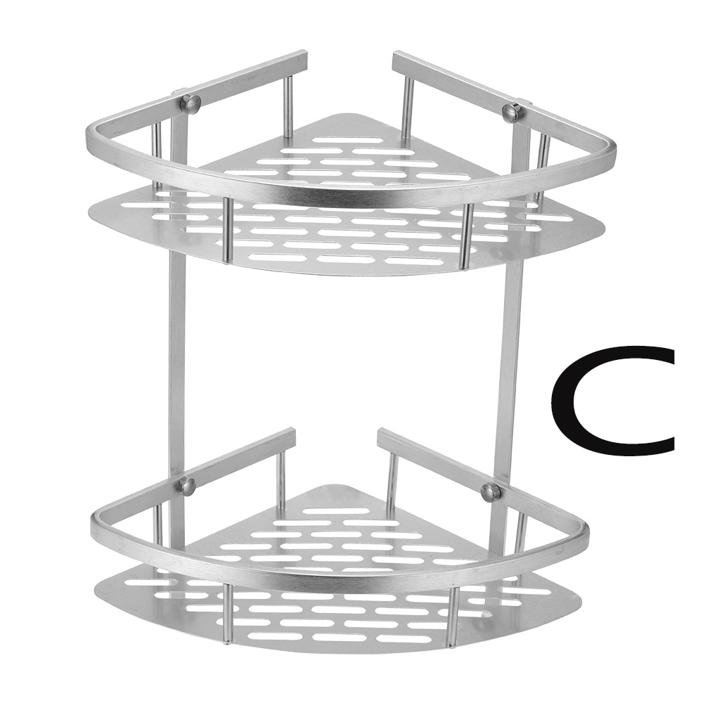 Corner Storage Holder Shelves Space Aluminum Bathroom Shelf Shower Shampoo Soap Cosmetic Shelves Bathroom Accessories Rack