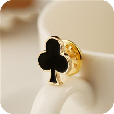 Mooi model poker stijl booch kleine legering metalen kraag bloem perzik hart doos kraag clip kleding decoratie 1 st/zak: Stijl 2
