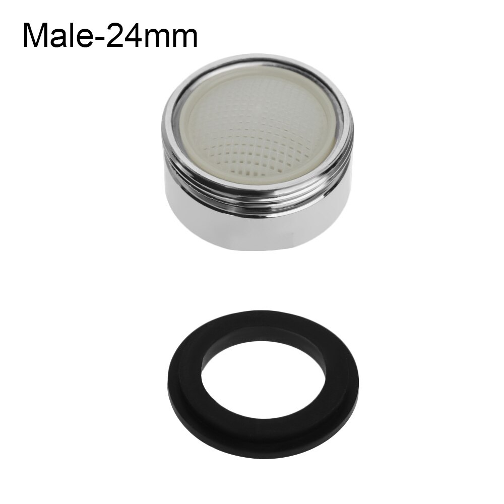 Swivel Tap Water Faucet Bubbler 360 Degree Saving Tap Water Kitchen Bathroom Shower Head Filter Tap Head Sprayer: Male-24mm