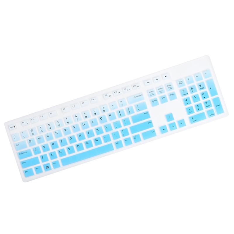 Hight Silicone Keyboard Protective Cover Keyboard Stickers Skin Cover Keycaps For Dell KB216 Wired Keyboard