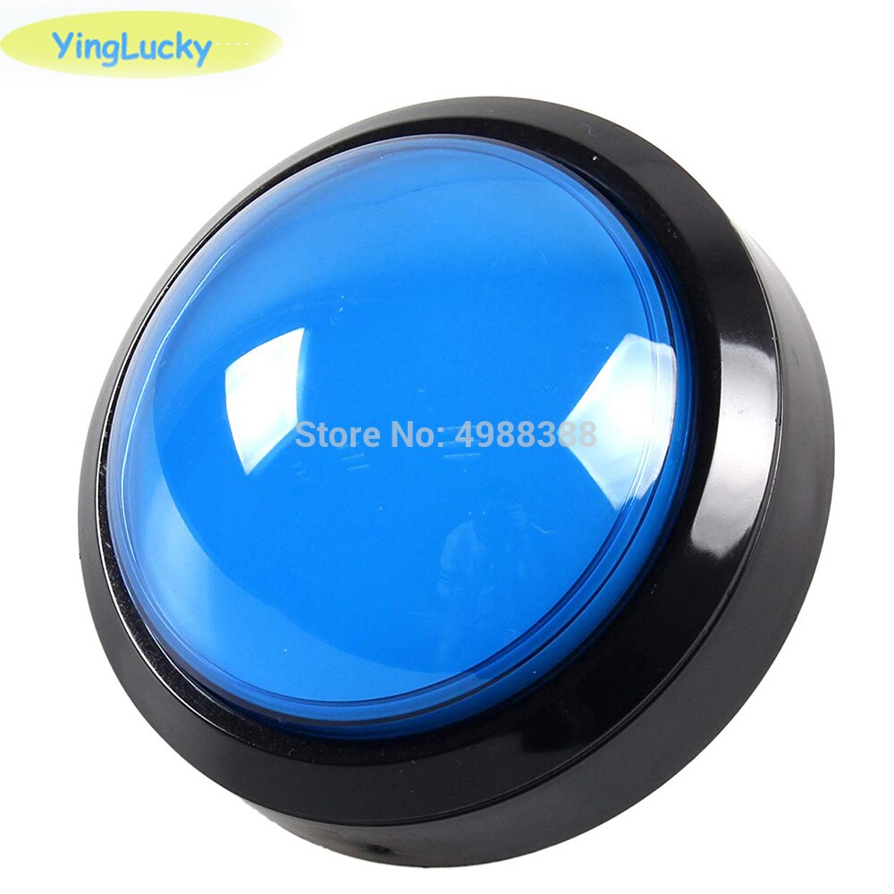 5 pcs 100mm Push Button Arcade Button Start LED button Led Micro Switch Momentary Illuminated 12v Power Button Switch: Blue