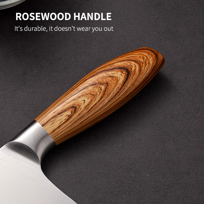 Kitchen Cleaver Knife Chef 4CR13 German Stainless Steel Forged Meat Full Tang Chopper Chinese Santoku Butcher Cook Tool