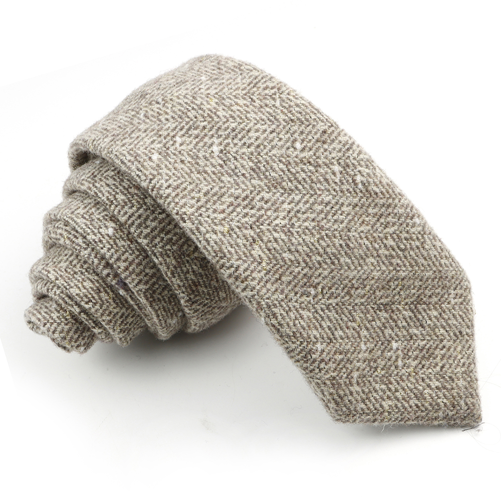 Cravate élégante en laine pour hommes, faite à la main, rayée, couleur kaki, col en coton, pour mariage, fête d'affaires, costume, chemise, accessoire: Noir Vert