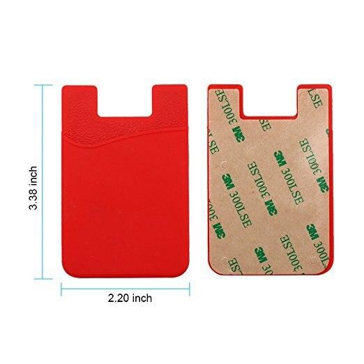 3M Sticker Back Cover Kaarthouder Pouch Voor Telefoon Mobiele Telefoon Snoep Kleur Mouw Voor Mobiele Telefoon Pouch credit Kaarthouder